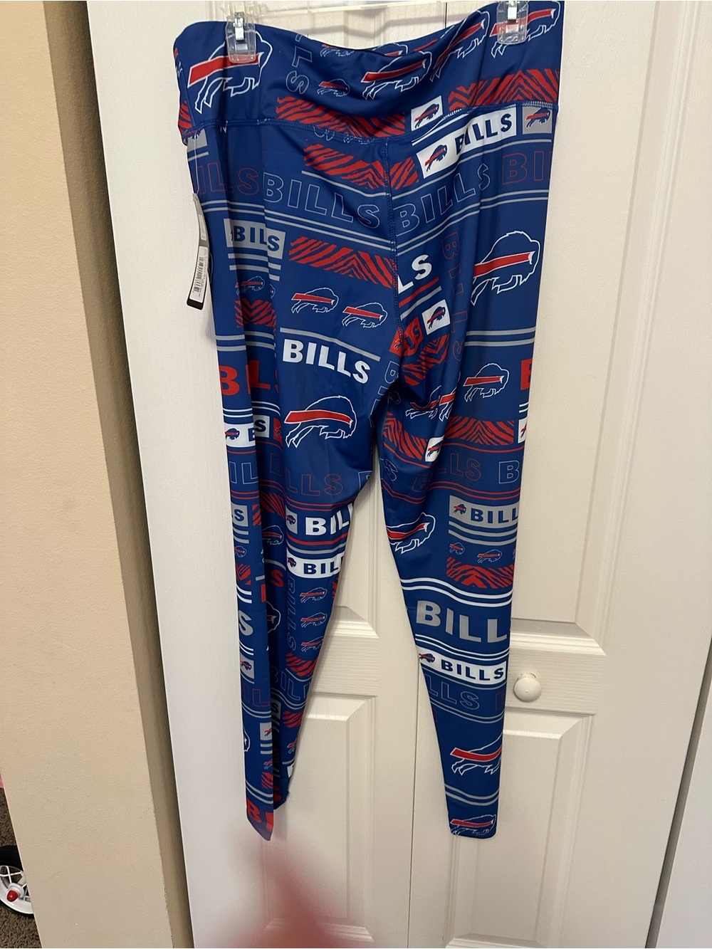 Buffalo David Bitton Blue Kids 'Bills' Logo Leggings with Red & White Accents